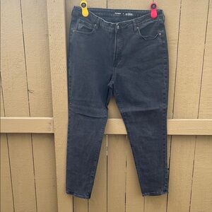 Old Navy Black High-Rise Slim Straight Jeans